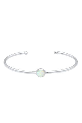 ELLI Armband Armreif Bangle Synthetischer Opal Trend 925 Silber Silber