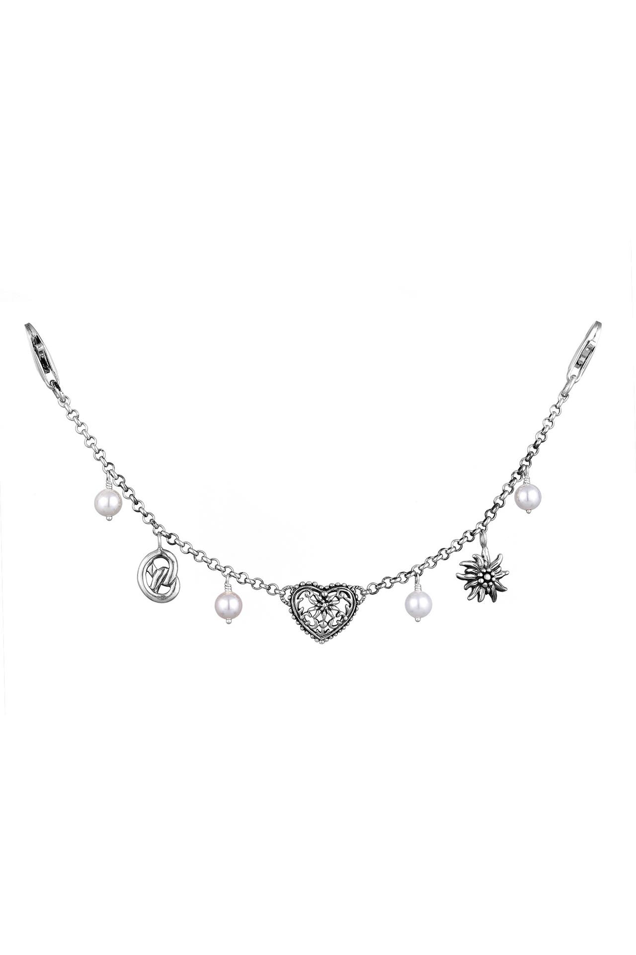 ELLI Schmuckset Dirndl-Charivari Brezel Herz Silberdistel 925 Silber Silber, Bild 1