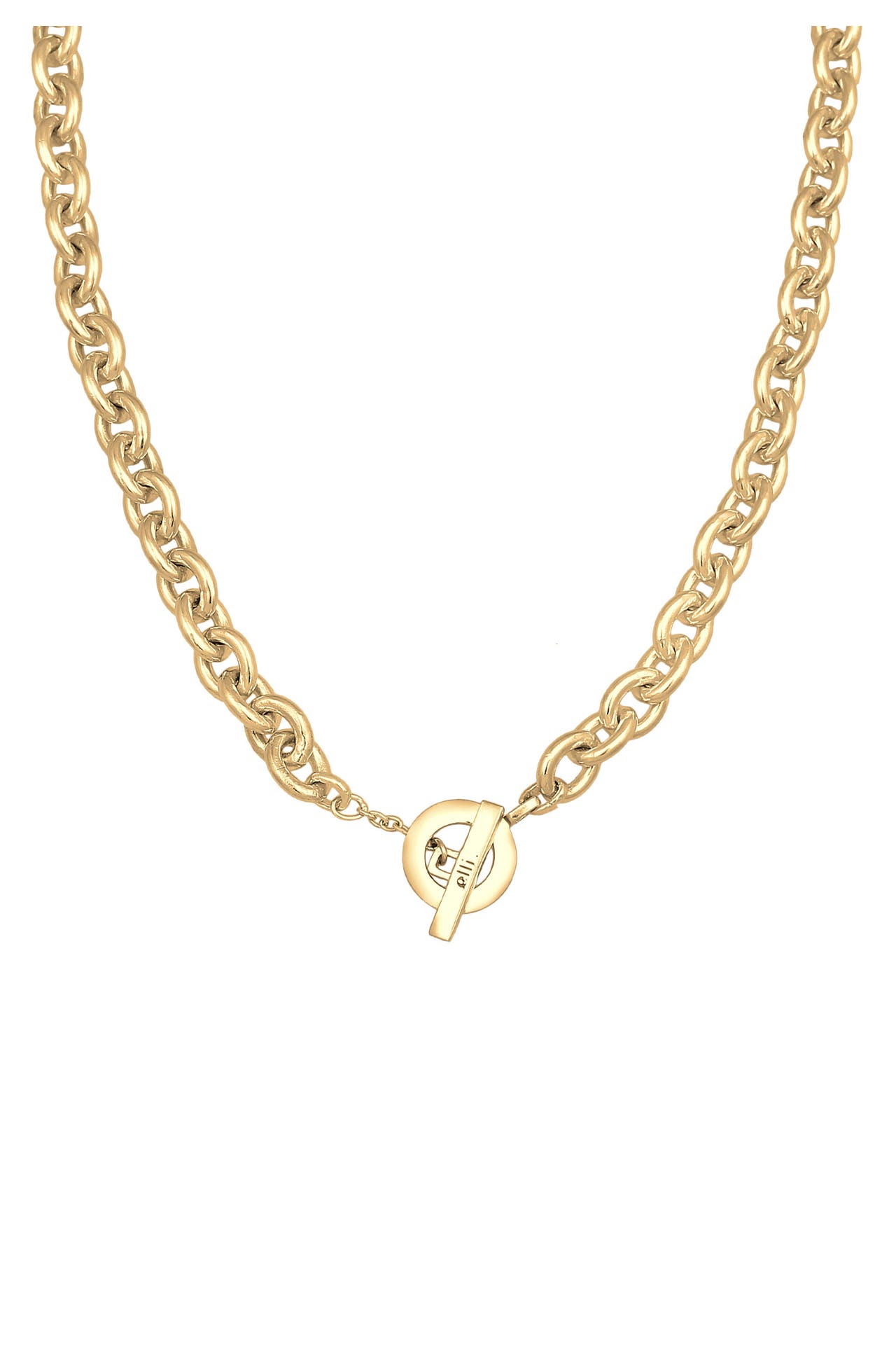 ELLI PREMIUM Kette Ankerkette Grob Glieder Unisex 925 Silber rhodiniert Gold, Bild 1