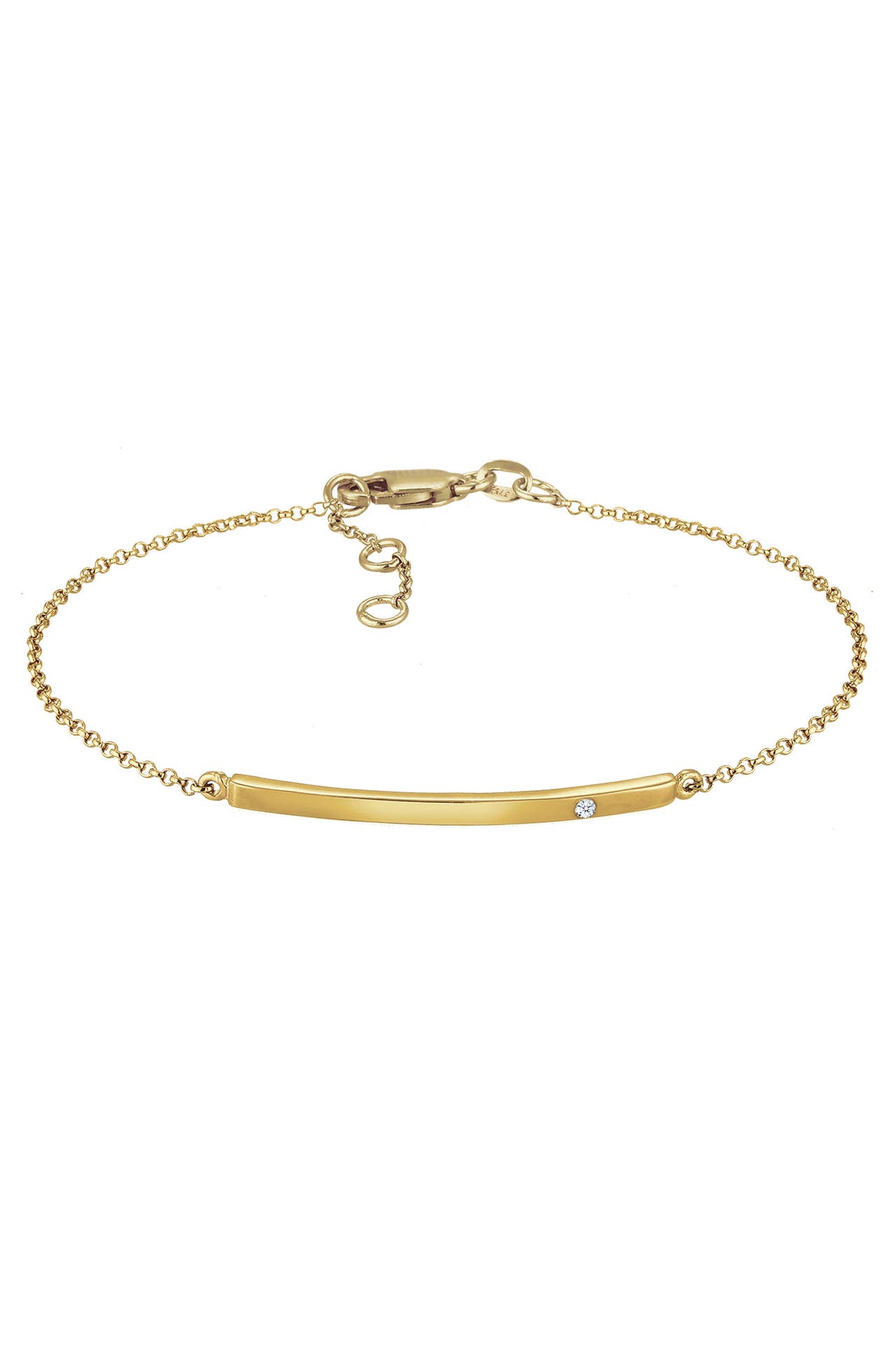 ELLI DIAMONDS Armband Diamanten Weiß Brillantschliff (0.015 ct) 375 Gelbgold Gold, Bild 1