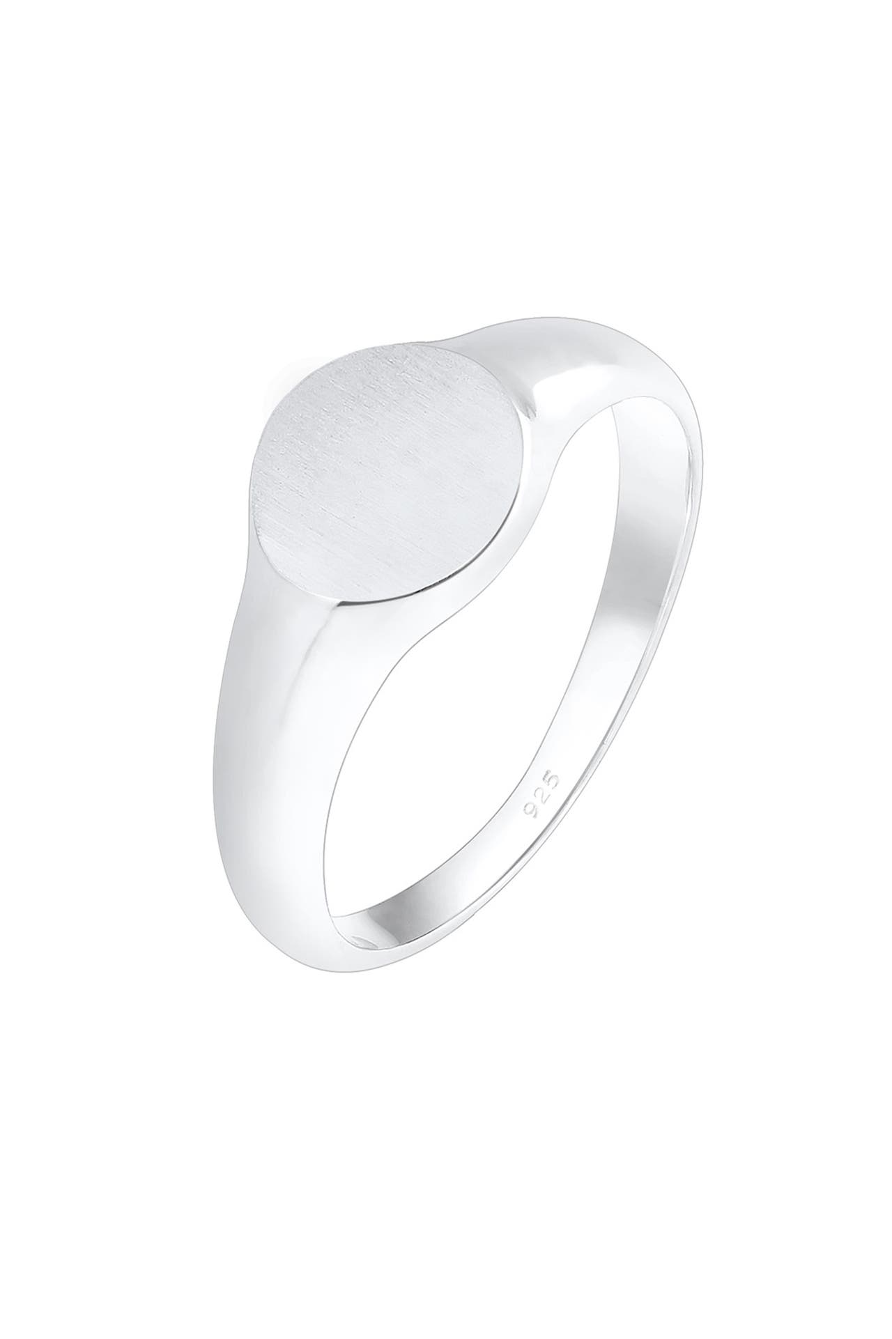 ELLI Ring Siegelring Damen Royal Basic Design 925 Silber Silber, Bild 1