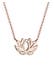 Kette mit Lotusblume Blüte Glücksbringer 925 Silber Rosegold