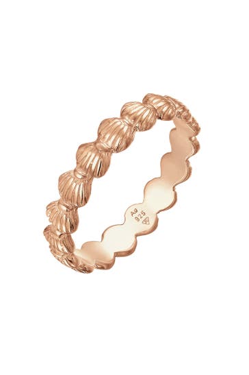 ELLI Ring Bandring Muscheln Maritim Beach Look 925 Silber Rosegold