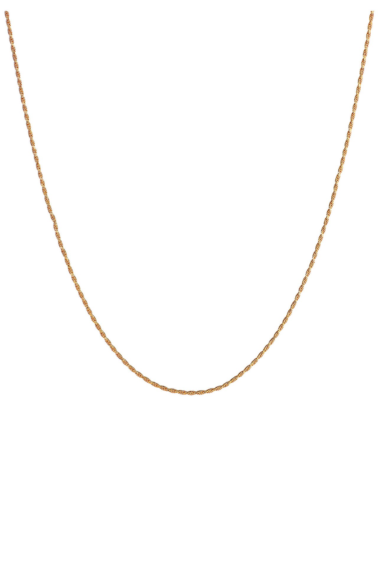 ELLI Kette Basic Kordelkette Gedreht Twist Fein 925 Silber Gold, Bild 1
