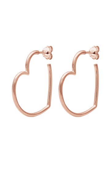 ELLI Ohrringe Creolen Herz Liebe Verspielt 925 Silber Rosegold