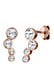 Ohrringe Ohrstecker mit Kristallen von Swarovski® 925 Sterling Silber Rosegold