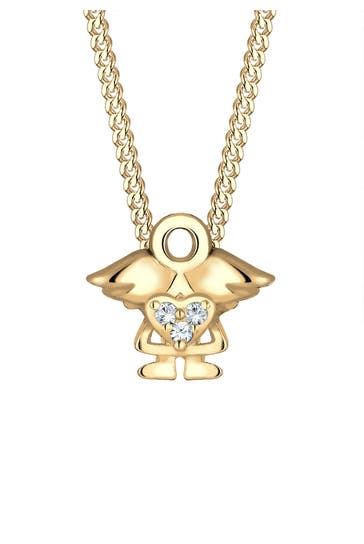 ELLI Halskette Kinder mit Engel Kristalle 925 Silber