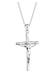 Kette mit Anhänger Kreuz Jesus Kruzifix Schmuck Geschenk 925 Silber Silber