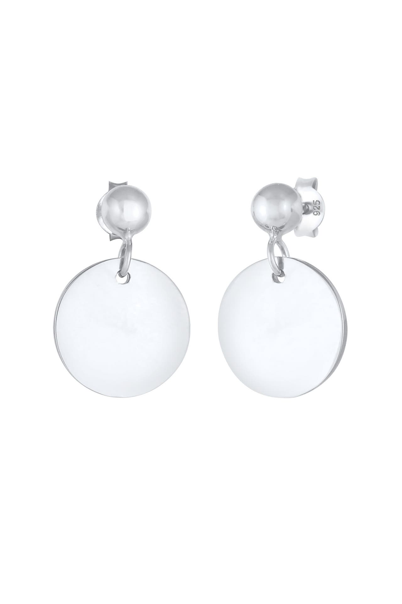 ELLI Ohrringe Ohrhänger Stecker Plättchen Glanzvoll 925 Silber Silber, Bild 1