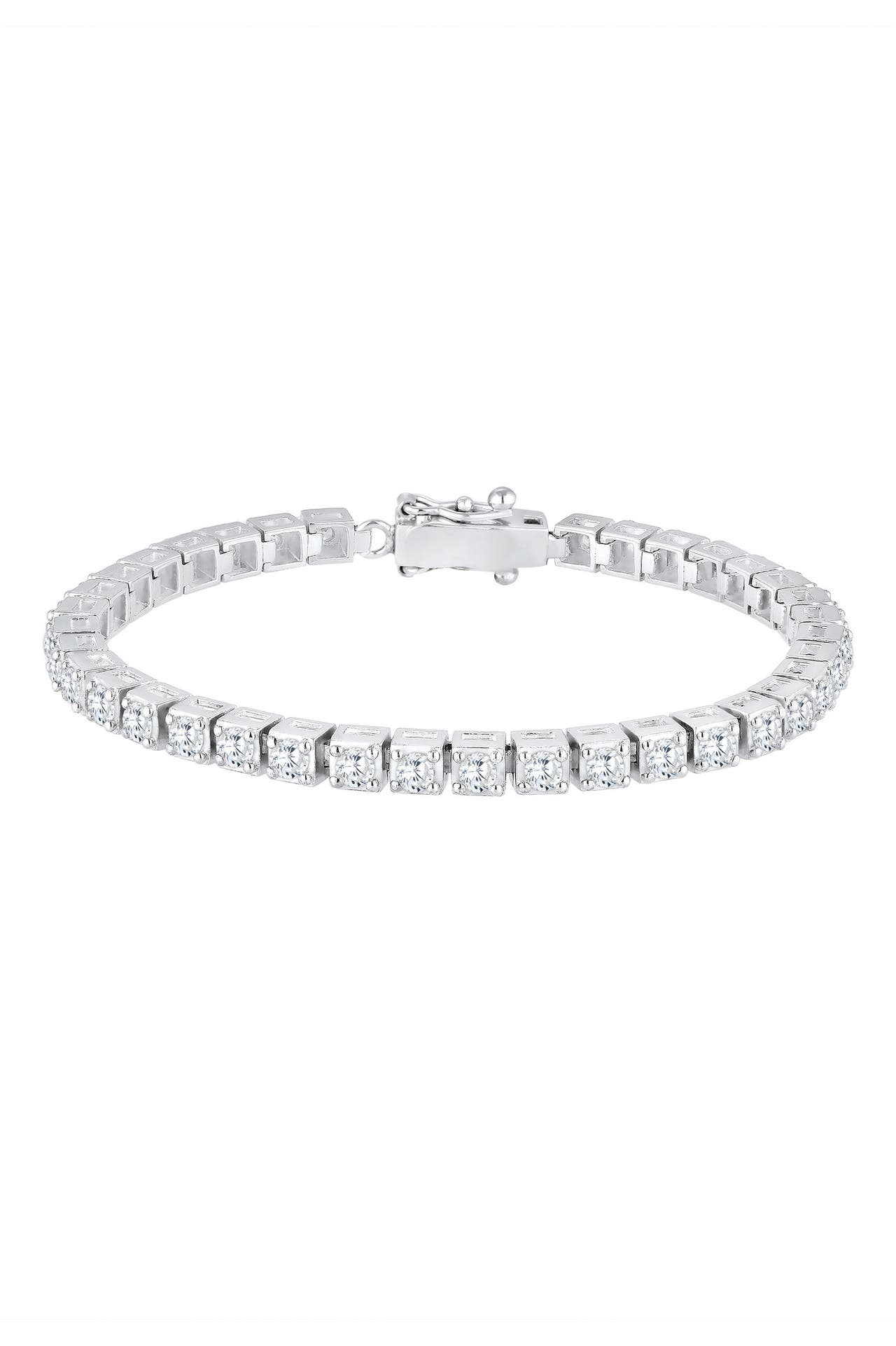 ELLI PREMIUM Armband Tennisarmband mit Zirkonia Kristalle 925 Silber Silber, Bild 1