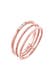 Ring Zirkonia Kordel Basic Stapel (3 tlg.) 925 Silber Rosegold