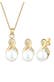 Schmuckset Infinity Perlen Kristalle 925 Silber Gold