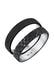 Ring Kuzzoi Ring Set Basic Gehämmert 925 Silber Schwarz