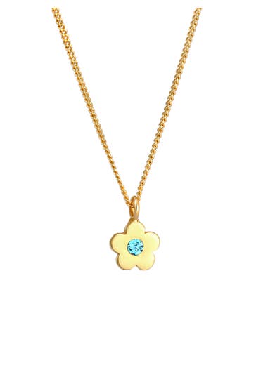 ELLI Halskette Kinder Blume 925 Sterling Silber, mit Kristallen von Swarovski®
