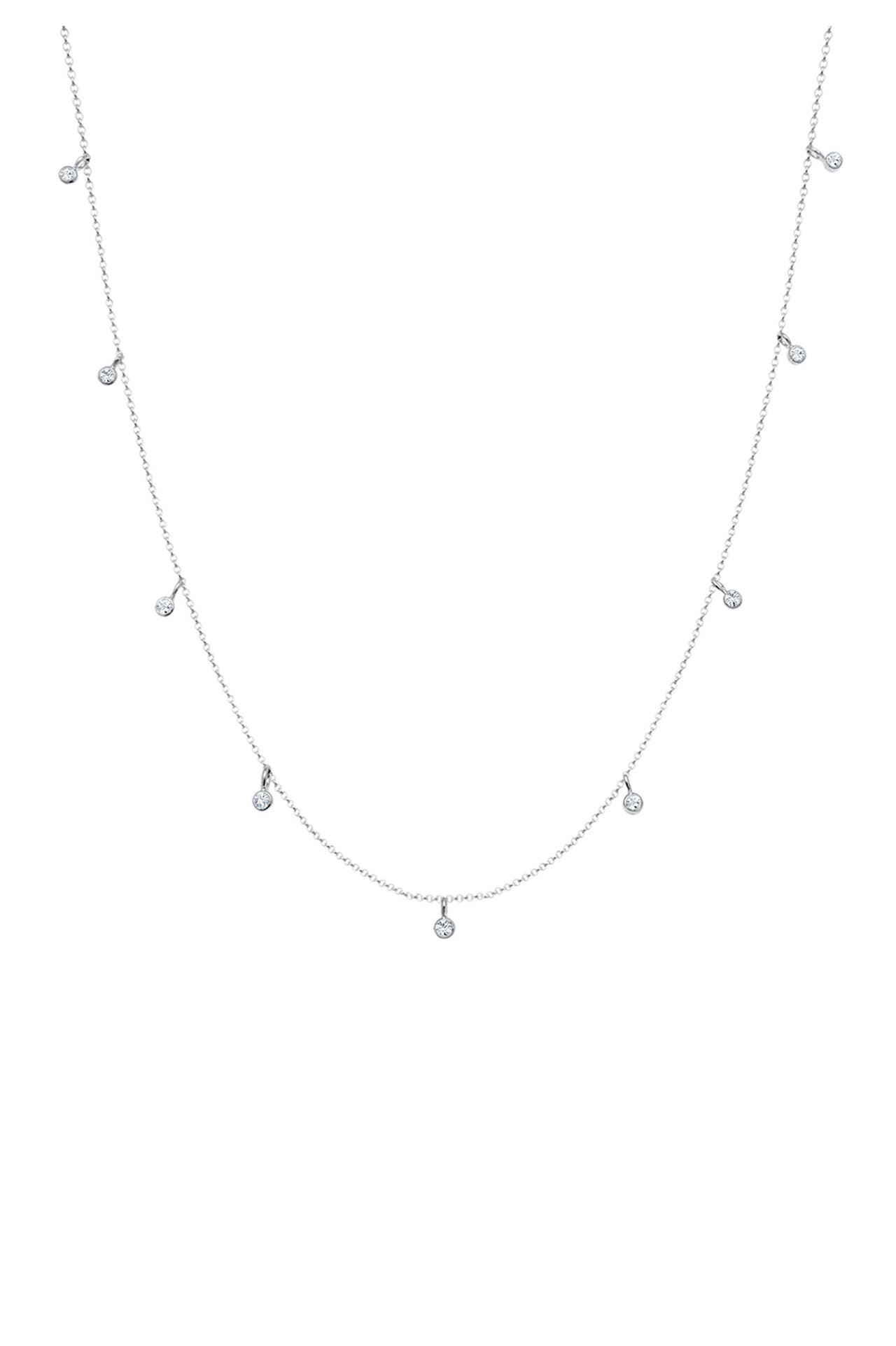 ELLI Kette Weiß 925 Sterling Silber, mit Kristallen von Swarovski® Silber, Bild 1