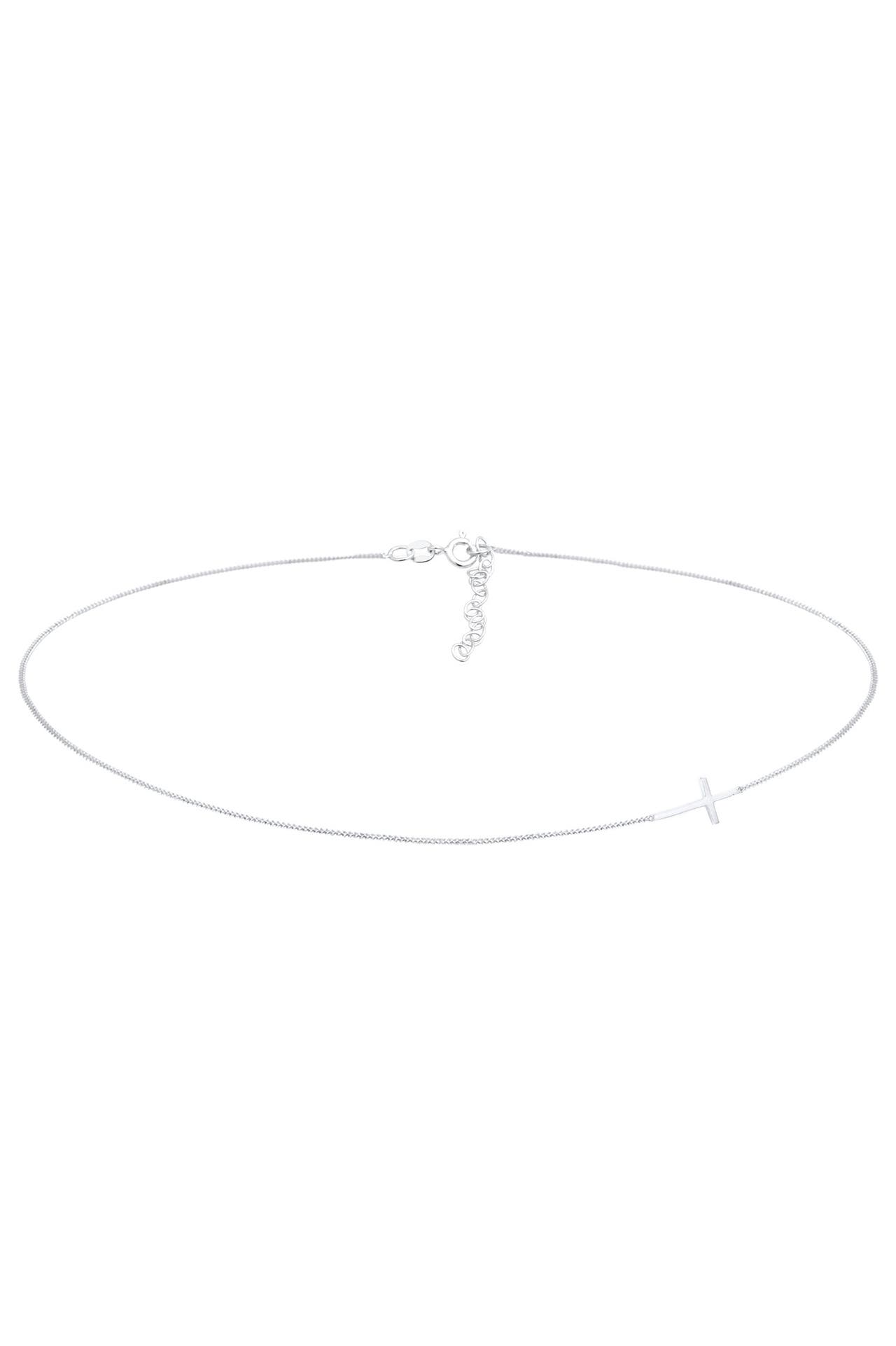 ELLI Kette Choker Kreuz Symbol Trend 925 Silber Silber, Bild 1