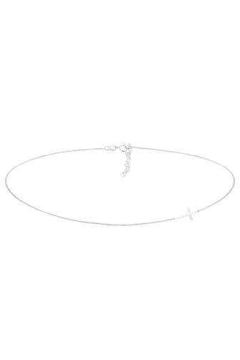 ELLI Kette Choker Kreuz Symbol Trend 925 Silber Silber
