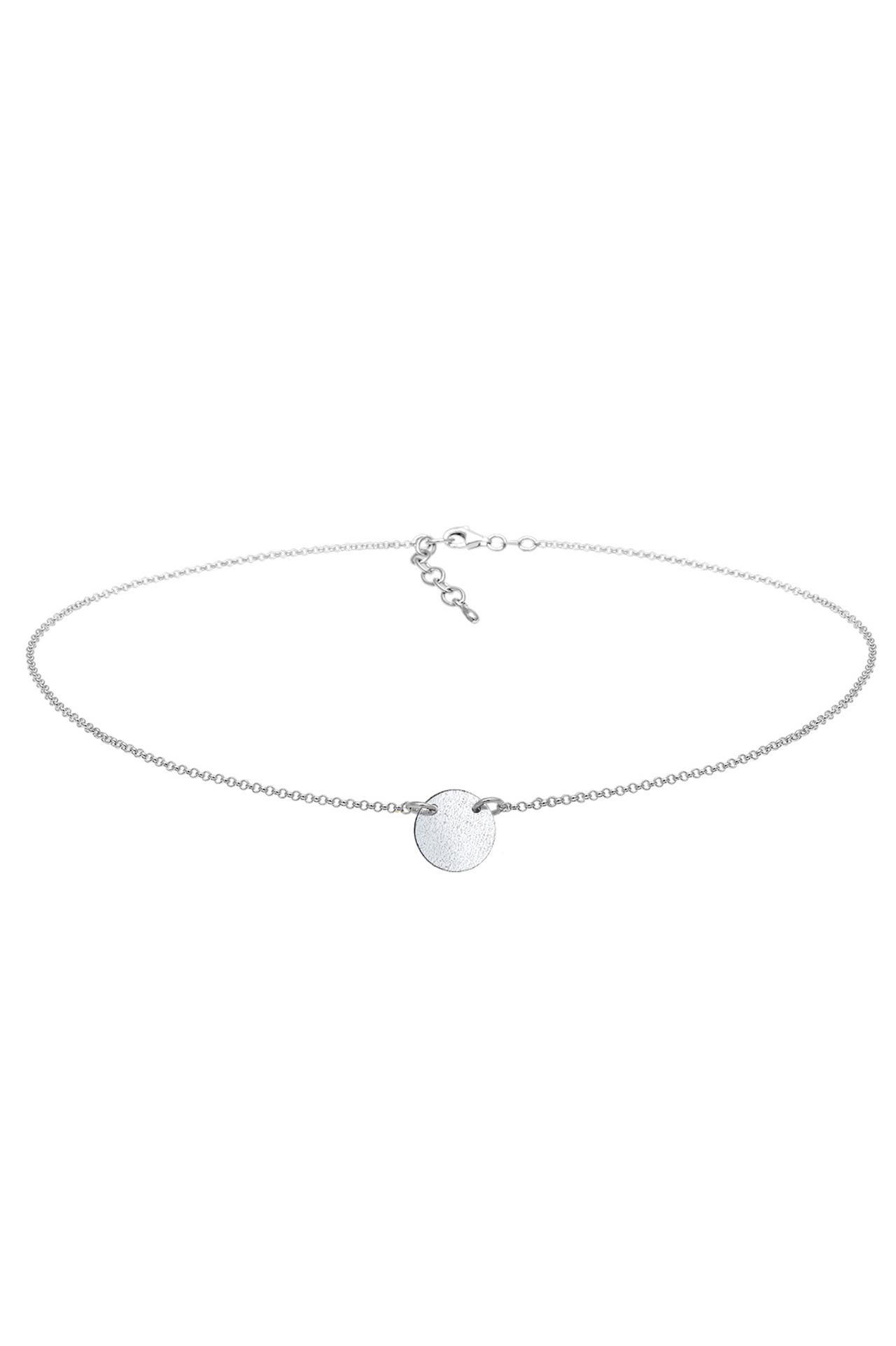 ELLI Kette Choker Plättchen Anhänger 925 Sterling Silber Silber, Bild 1