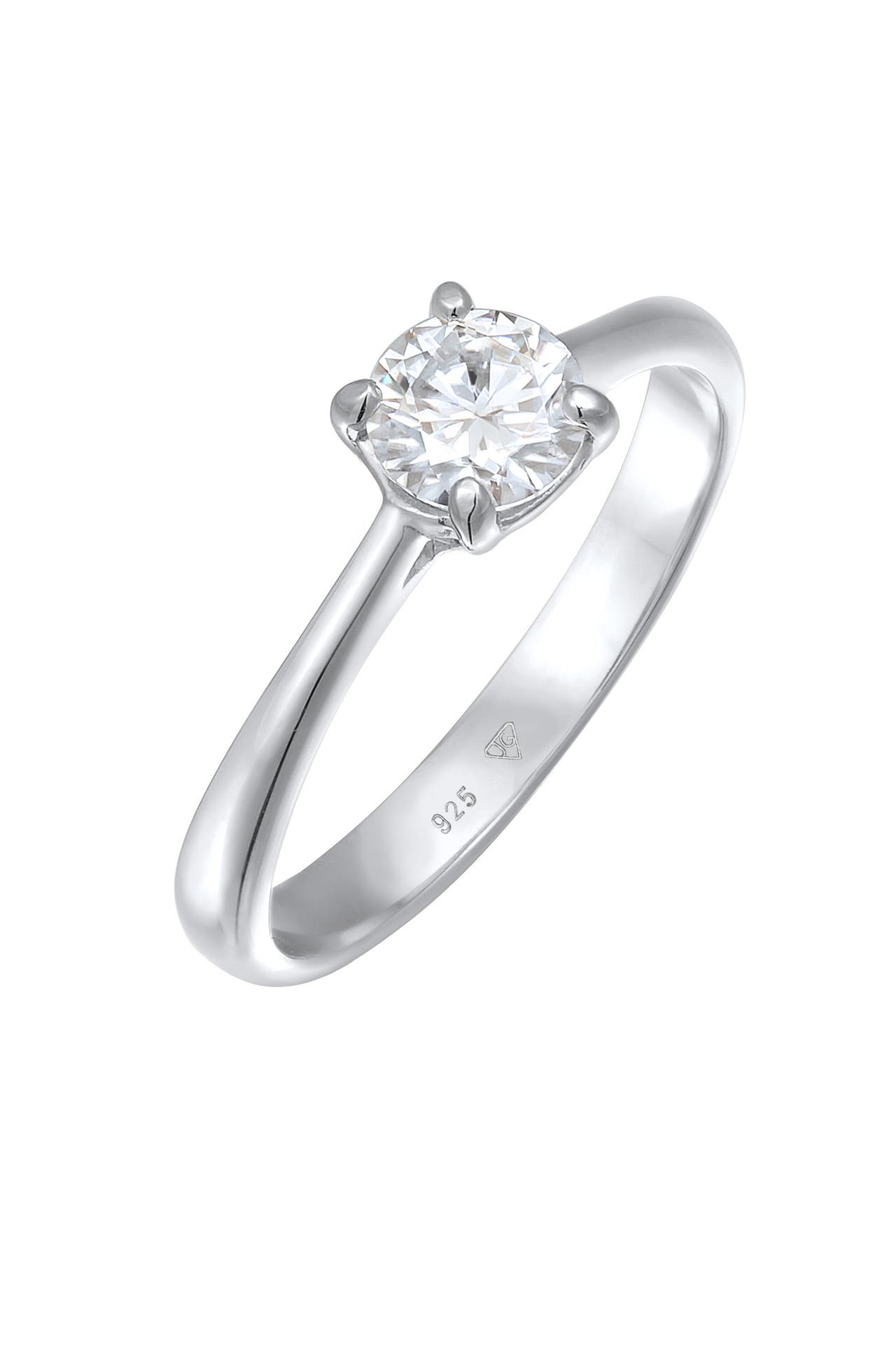 ELLI PREMIUM Ring Moissanite Solitär Verlobungsring 925 Silber Silber, Bild 1