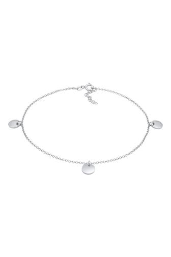 ELLI Fusskettchen Plättchen Boho Style 925 Silber Silber