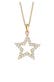 Kette Stern Astro Kristalle 925 Silber Gold