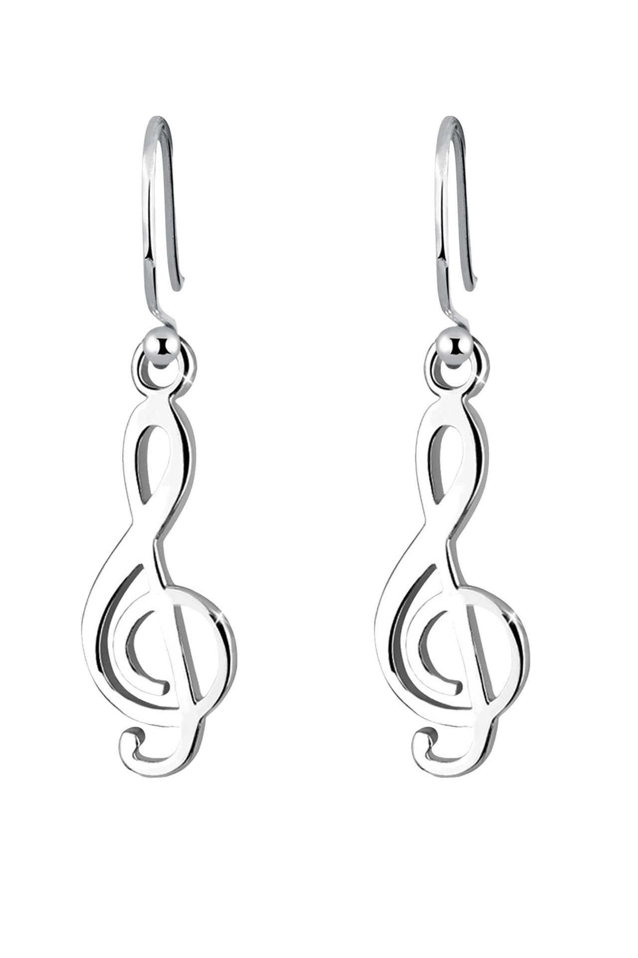 ELLI Ohrringe Notenschlüssel Musik Melodie Note 925 Silber Silber, Bild 1