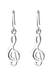 Ohrringe Notenschlüssel Musik Melodie Note 925 Silber Silber