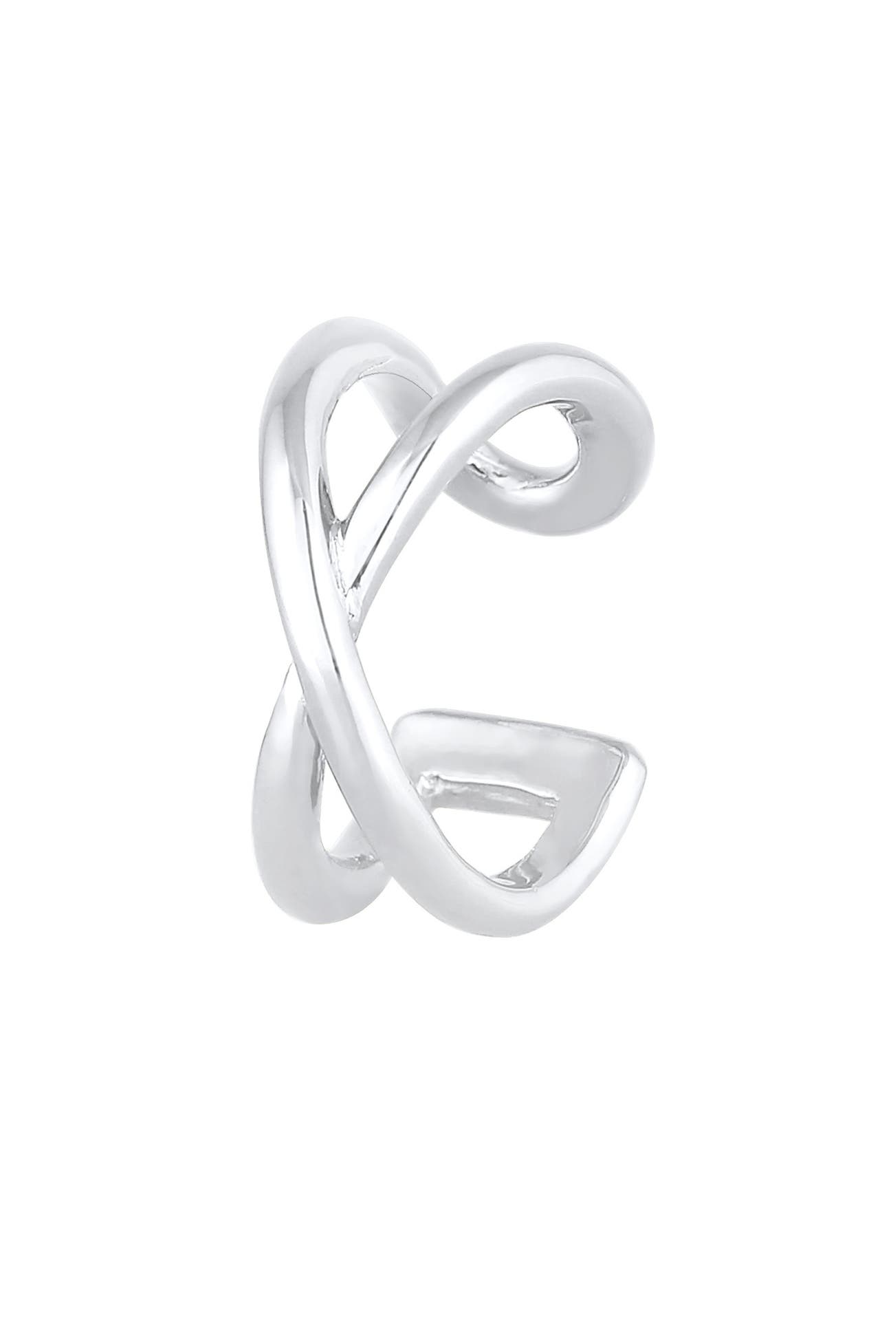 ELLI Ohrringe Single Earcuff Klemme X-Design 925 Silber Silber, Bild 1