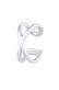 Ohrringe Single Earcuff Klemme X-Design 925 Silber Silber
