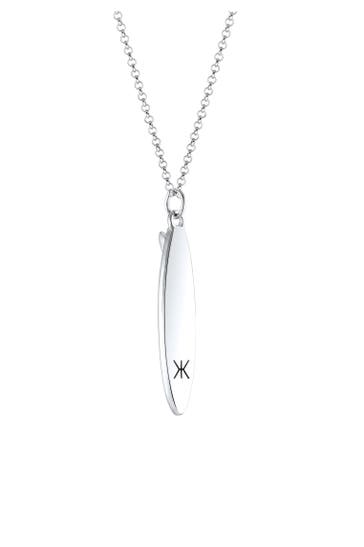 KUZZOI Kette Herren Anhänger Surfboard Trend Massiv 925 Silber Silber