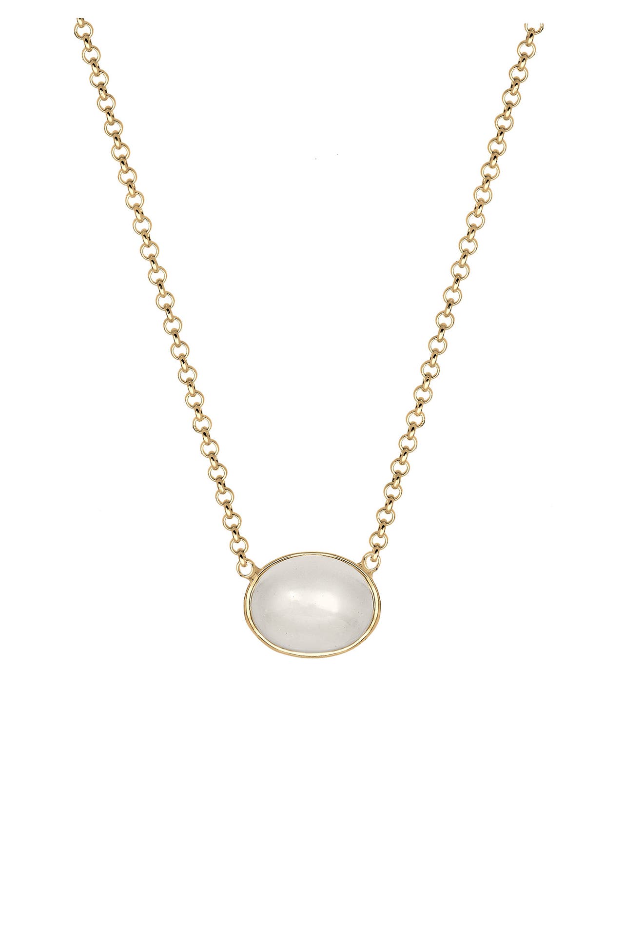 ELLI Kette Mondstein Gemstone Natur 925er Silber vergoldet Gold, Bild 1