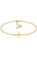 Armband Kreuz Horizontal Schlicht 925 Silber Gold