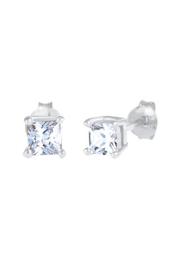 KUZZOI Ohrringe Stecker Quadratisch Zirkonia 925 Silber