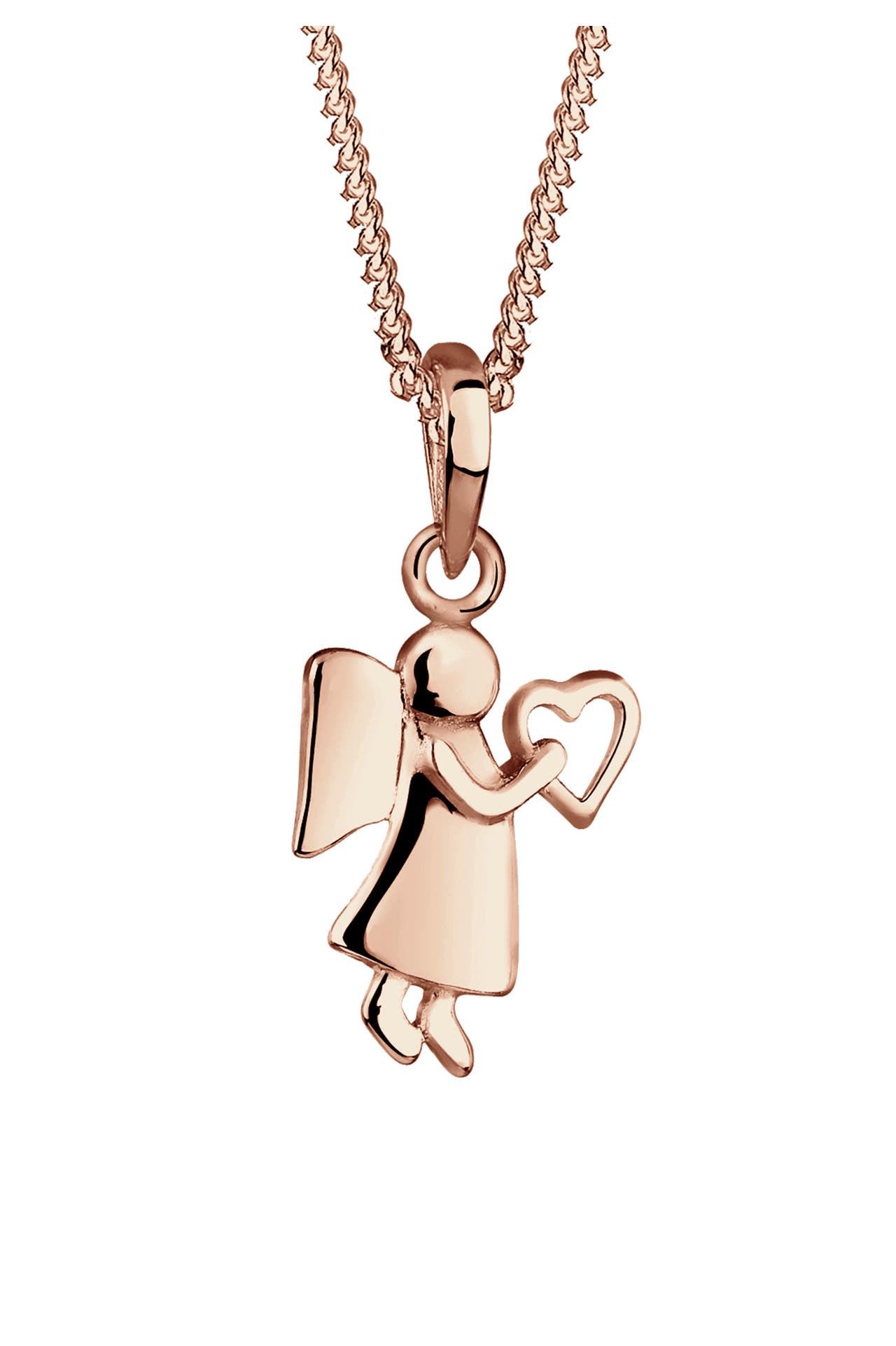 ELLI Kette Engel Herz Glücksbringer Symbol Schmuck Geschenk 925 Silber Rosegold, Bild 1