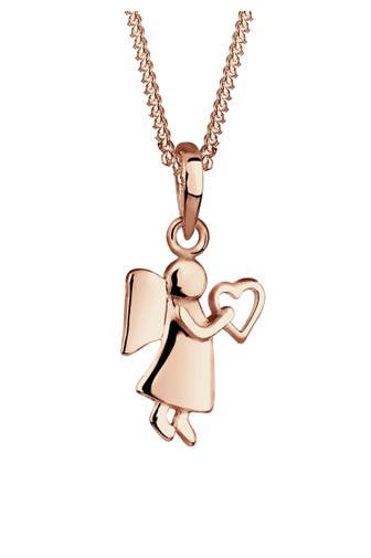 ELLI Kette Engel Herz Glücksbringer Symbol Schmuck Geschenk 925 Silber Rosegold