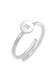 Ring Verstellbar Initiale Kreis 925 Sterling Silber Silber