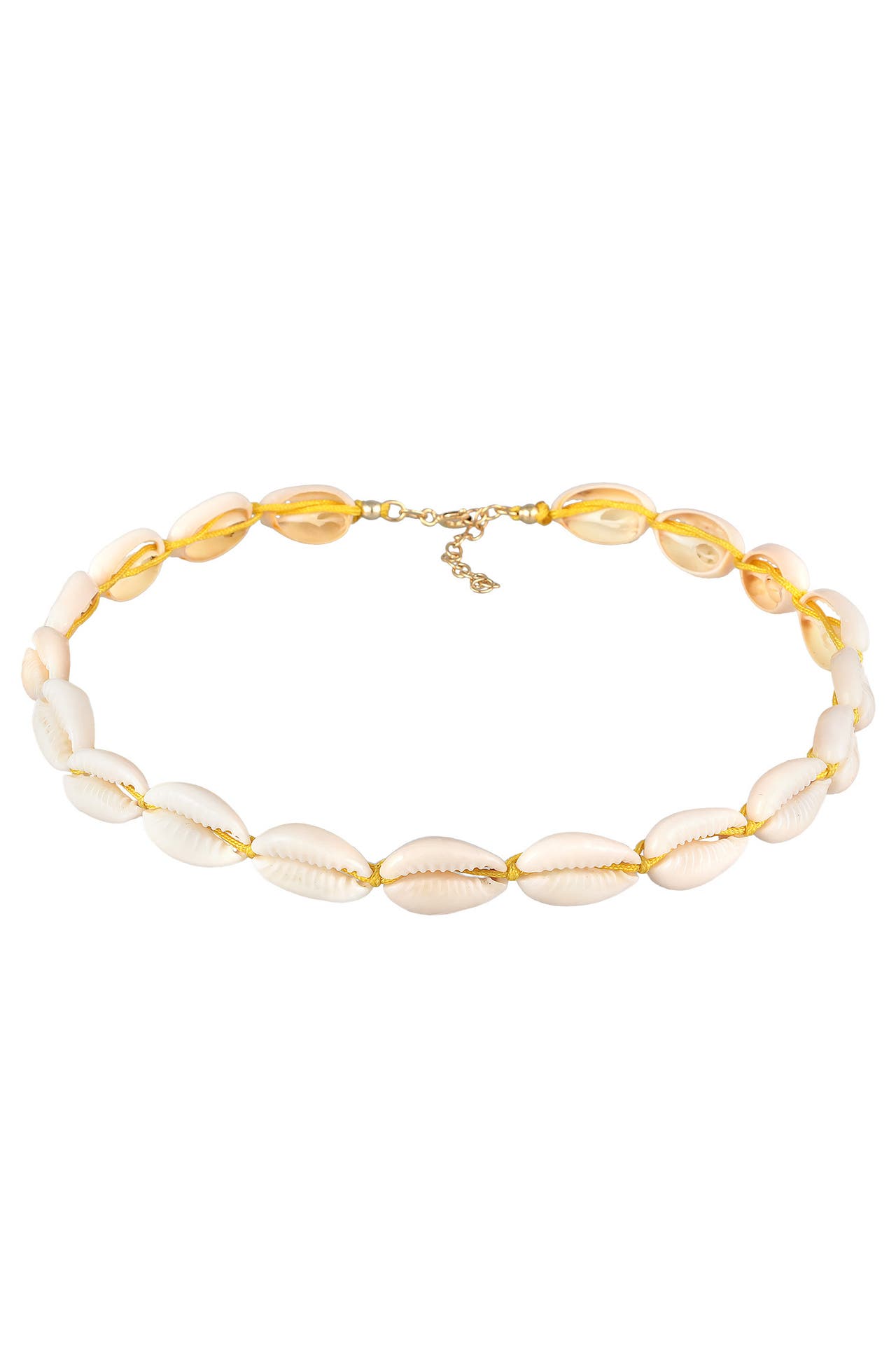 ELLI Kette Choker Kauri Muscheln Beach 925 Silber vergoldet Weiß, Bild 1