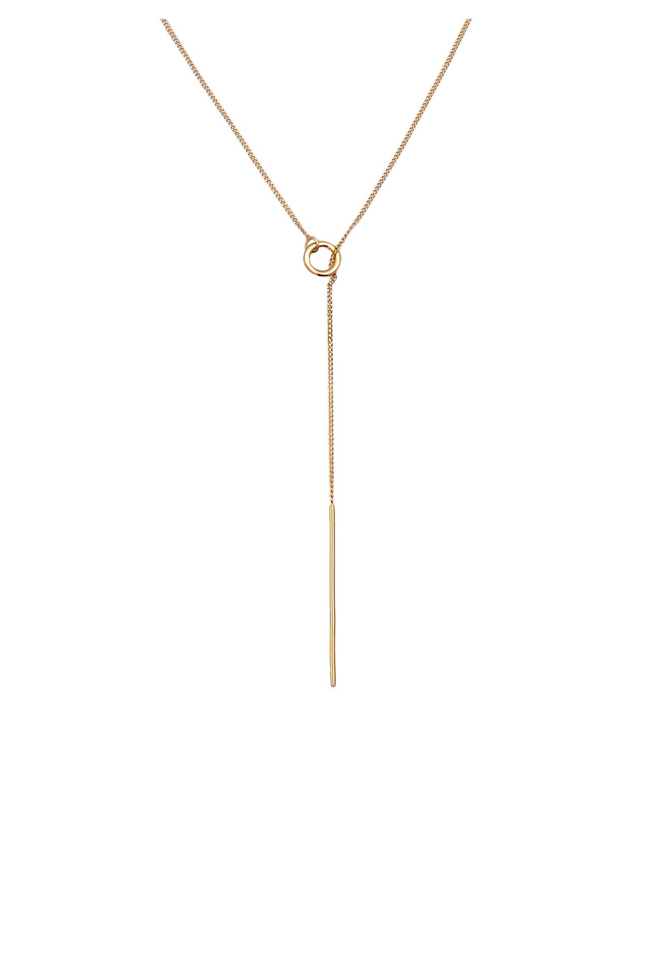 ELLI PREMIUM Kette Y-Kette Panzerkette 375 Gelbgold verstellbar Gold, Bild 1