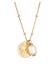 Kette Kugelkette Plättchen Barockperle Vintage 925 Silber Gold