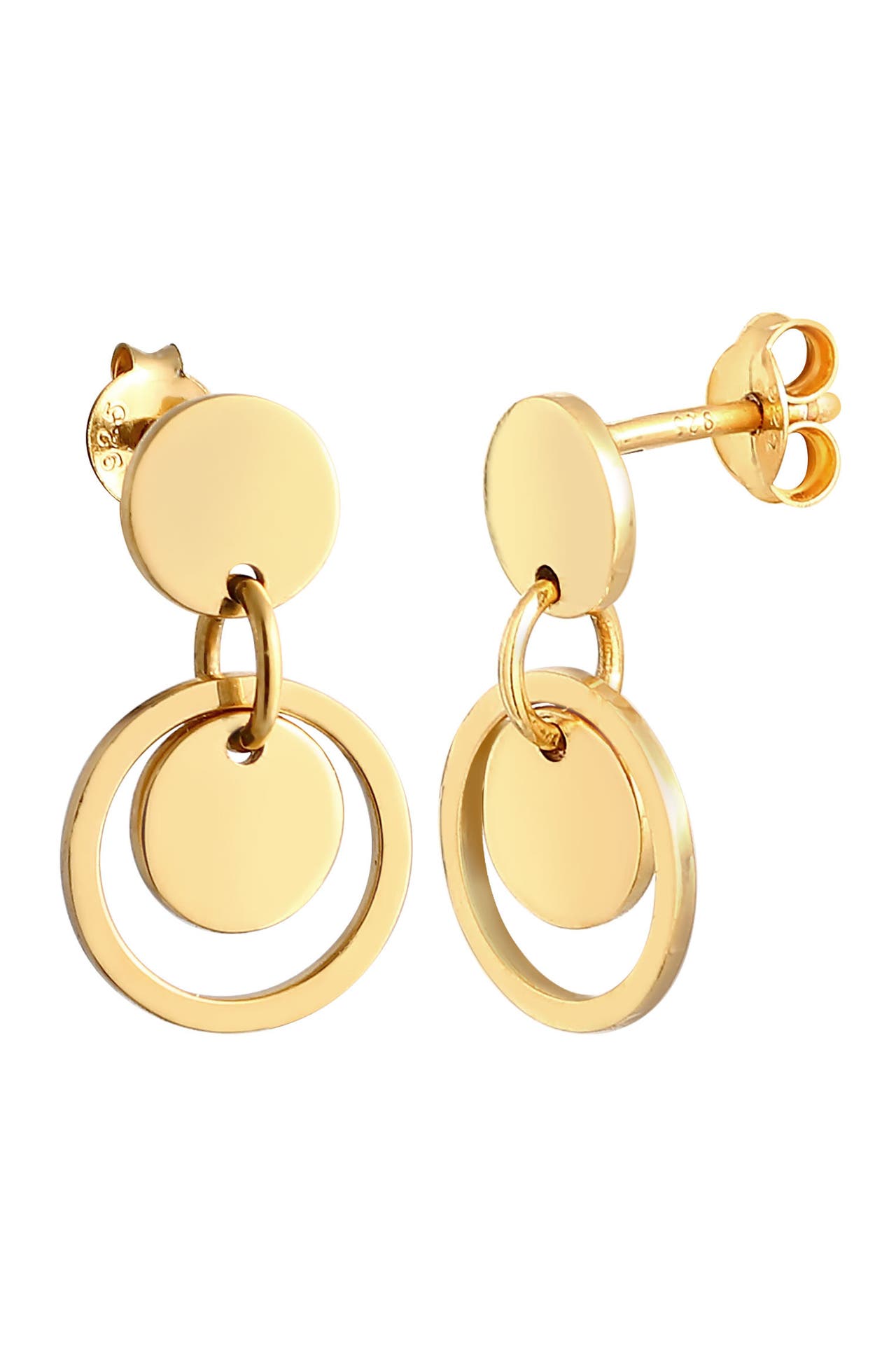 ELLI Ohrringe Kreis Rund Geo Trend Hippie 925 Silber Gold, Bild 1