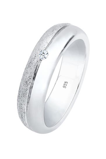 ELLI DIAMONDS Ring Basic Bandring Diamant (0.03 ct.) 925 Silber Silber