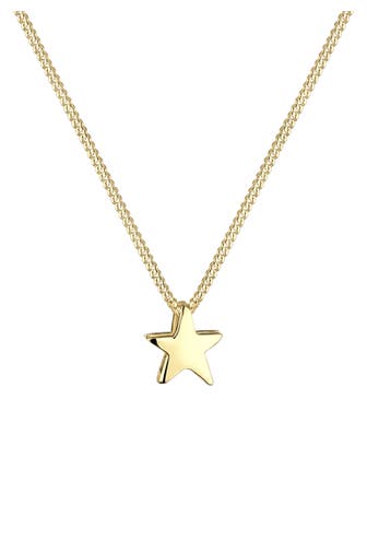 ELLI Kette Stern Schlicht Basic 925 Silber Gold
