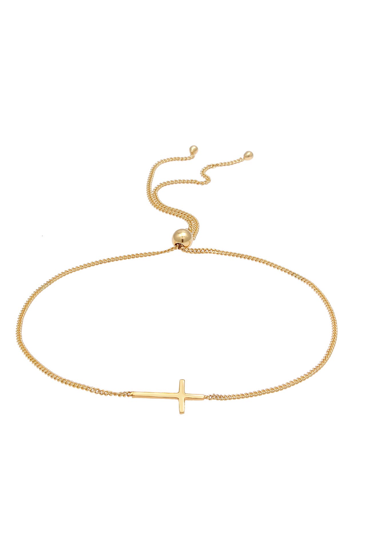 ELLI Armband Kreuz Religion Symbol Verstellbar 925 Silber Gold, Bild 1