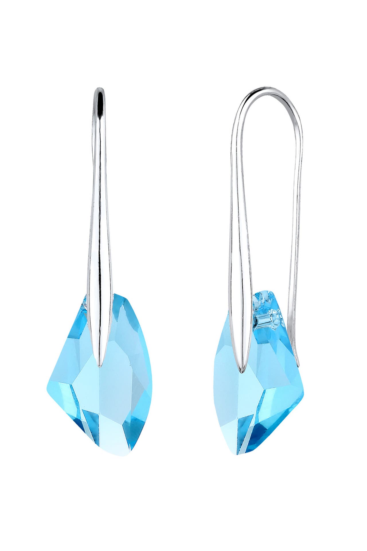 ELLI Ohrringe Tropfen Blau 925 Silber, mit Kristallen von Swarovski® Hellblau, Bild 1