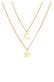 Kette Layer Stern Mond Astro 925 Silber Gold
