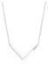 Kette V-Kette mit Dreieck Diamant Weiß (0.045 ct) 925 Sterling Silber Weiß