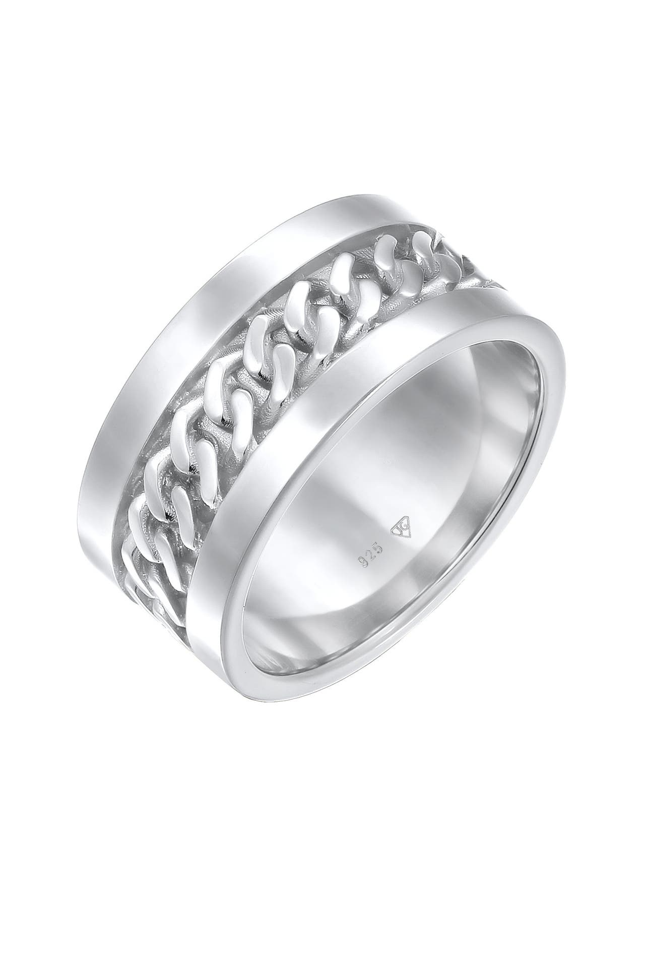 ELLI Ring Damen Bandring Panzer Design Breit 925 Silber Silber, Bild 1