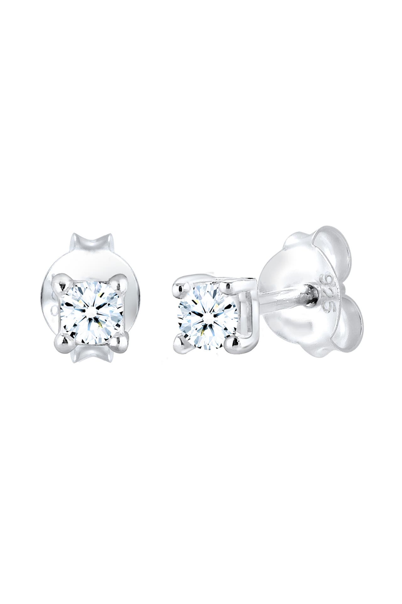 ELLI DIAMONDS Ohrringe Ohrstecker Diamant Brillantschliff (0.12 ct) 925 Sterling Silber Silber, Bild 1