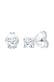 Ohrringe Ohrstecker Diamant Brillantschliff (0.12 ct) 925 Sterling Silber Silber