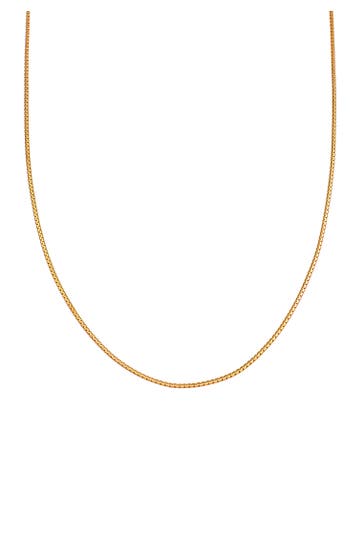 ELLI Kette Venezianer Basic Kette (1 mm) Karabiner 925 Silber Gold